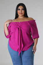 Load image into Gallery viewer, pink off shoulder plus size top
