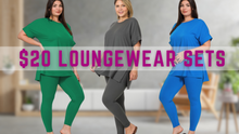 Load image into Gallery viewer, Buttery Soft Lounge Set-Plus Size
