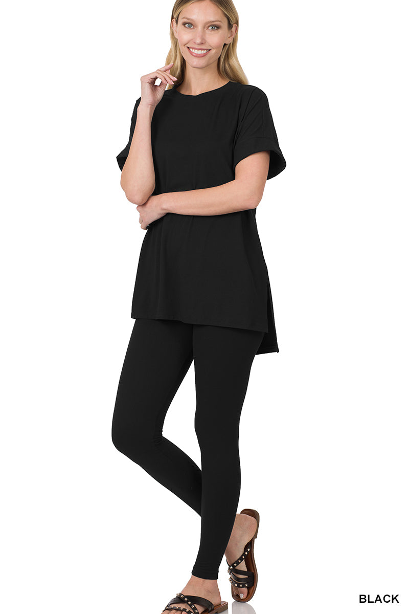 Black Lounge Set-Reg & Plus